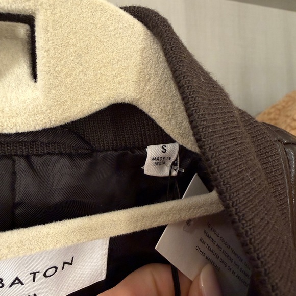 Babaton Mocha Bomber Jacket - Picture 3 of 6